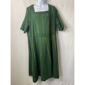 Wayward Fancies Eshaki Womens Easter Dress Embroidered Polka Dot Prairie Folk